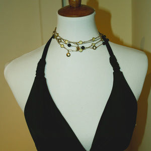 Size Small. Black Halter Bikini Top only