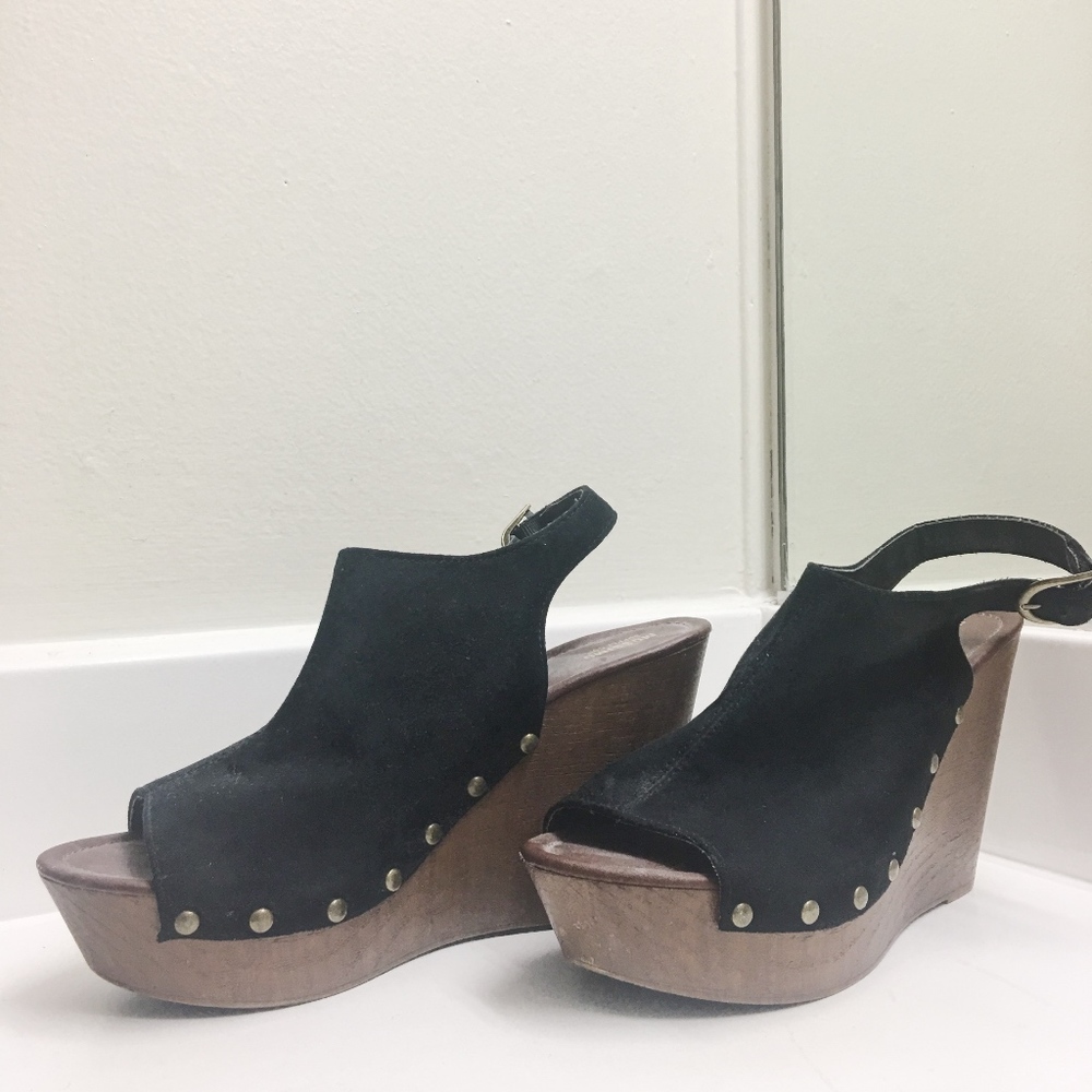 Never Worn Suede Wedge Heels