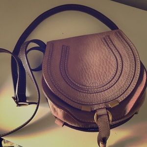 Chloe Marcie mini flap bag nude pink