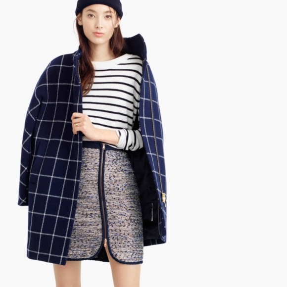 J. Crew metallic tweed zip skirt - Picture 2 of 5