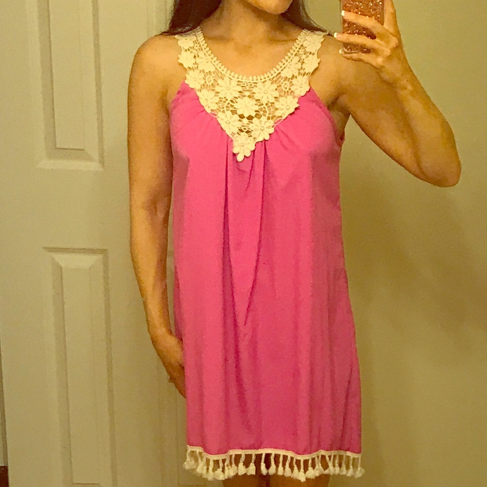 Dottie Couture Boutique pink lace dress