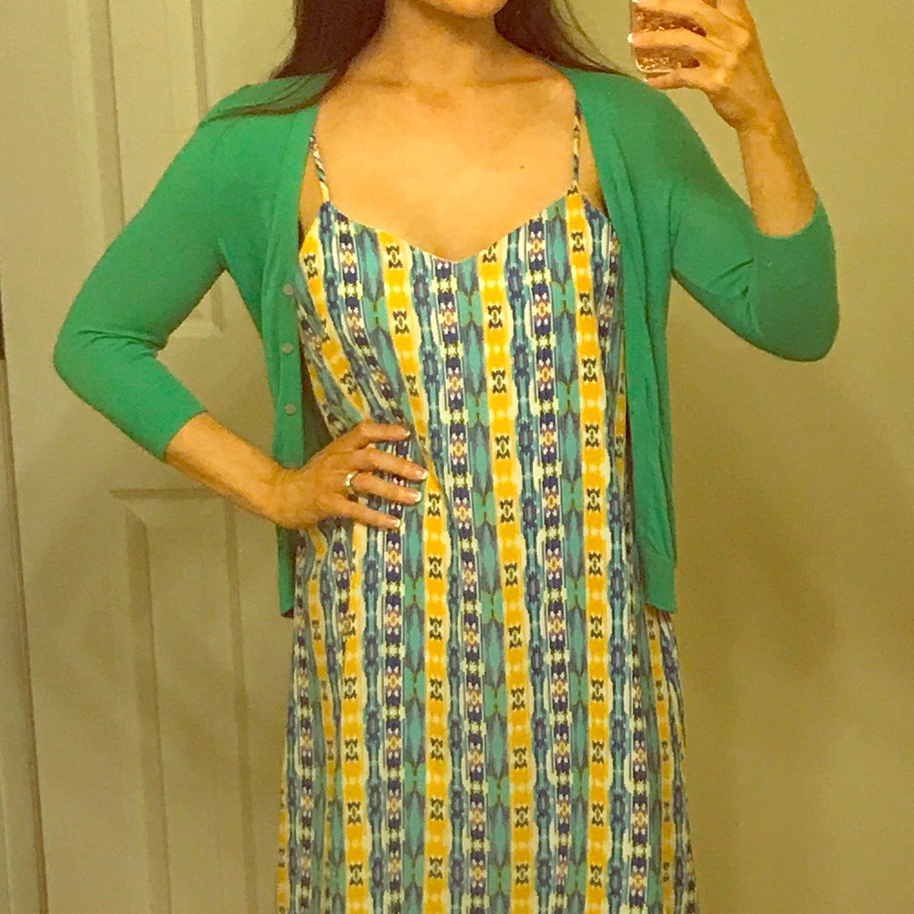 Old Navy green cardigan