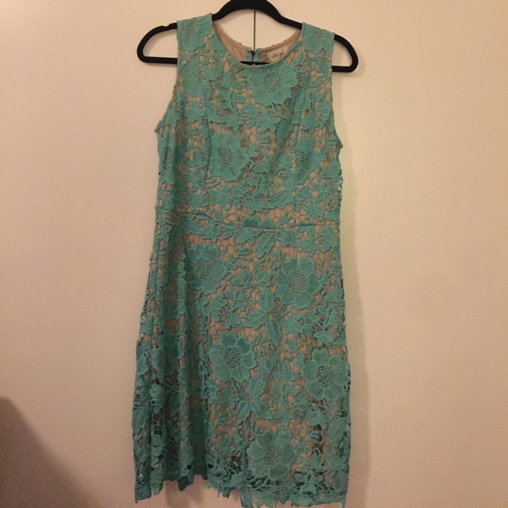 turquoise lace dress