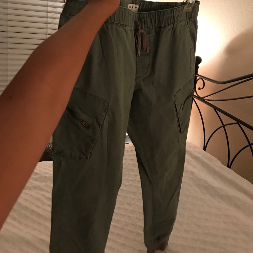 Army green joggers
