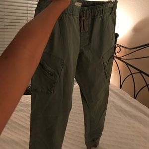 Army green joggers