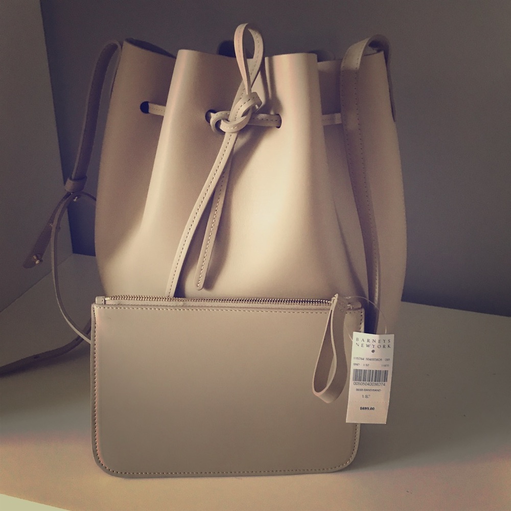 Mansur gavriel bucket bag cream