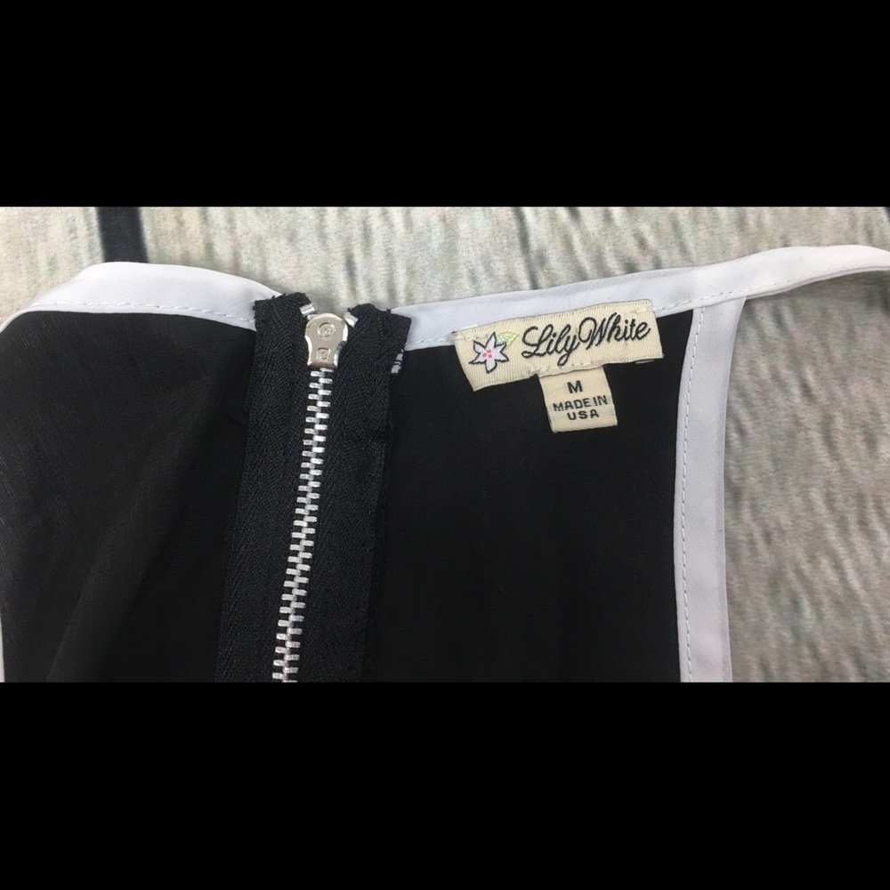 Lilly White Cut Out Med Silky High Neck Cami Tank - Picture 2 of 8