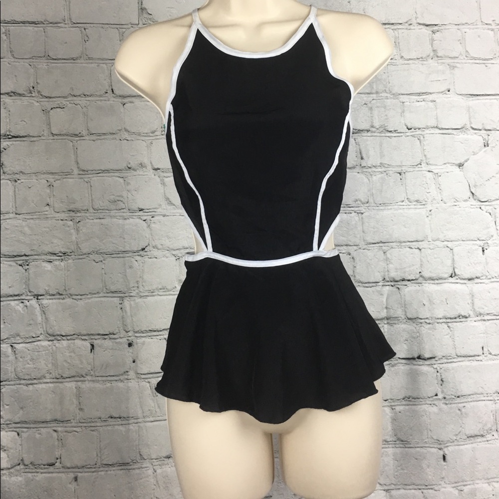 Lilly White Cut Out Med Silky High Neck Cami Tank - Picture 5 of 8
