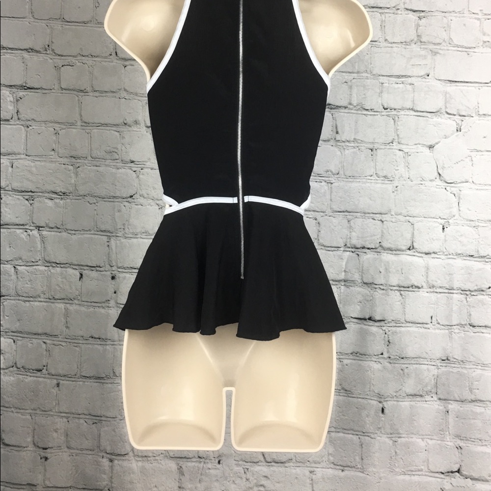 Lilly White Cut Out Med Silky High Neck Cami Tank - Picture 7 of 8