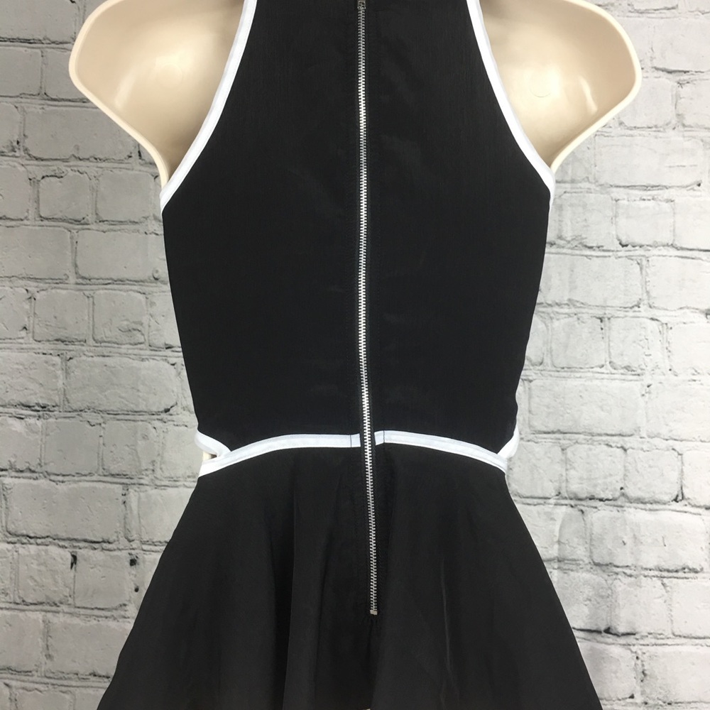 Lilly White Cut Out Med Silky High Neck Cami Tank - Picture 8 of 8