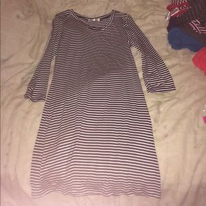 blue/white stripped dress