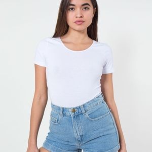 American Apparel Medium Wash High-Waist Jean Cuff