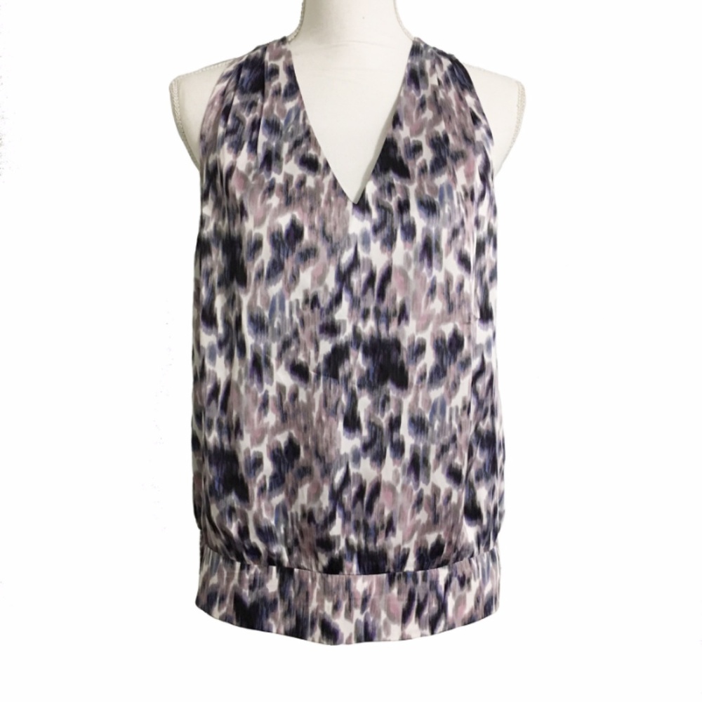 Shelli Segal Purple and White Top Size 10