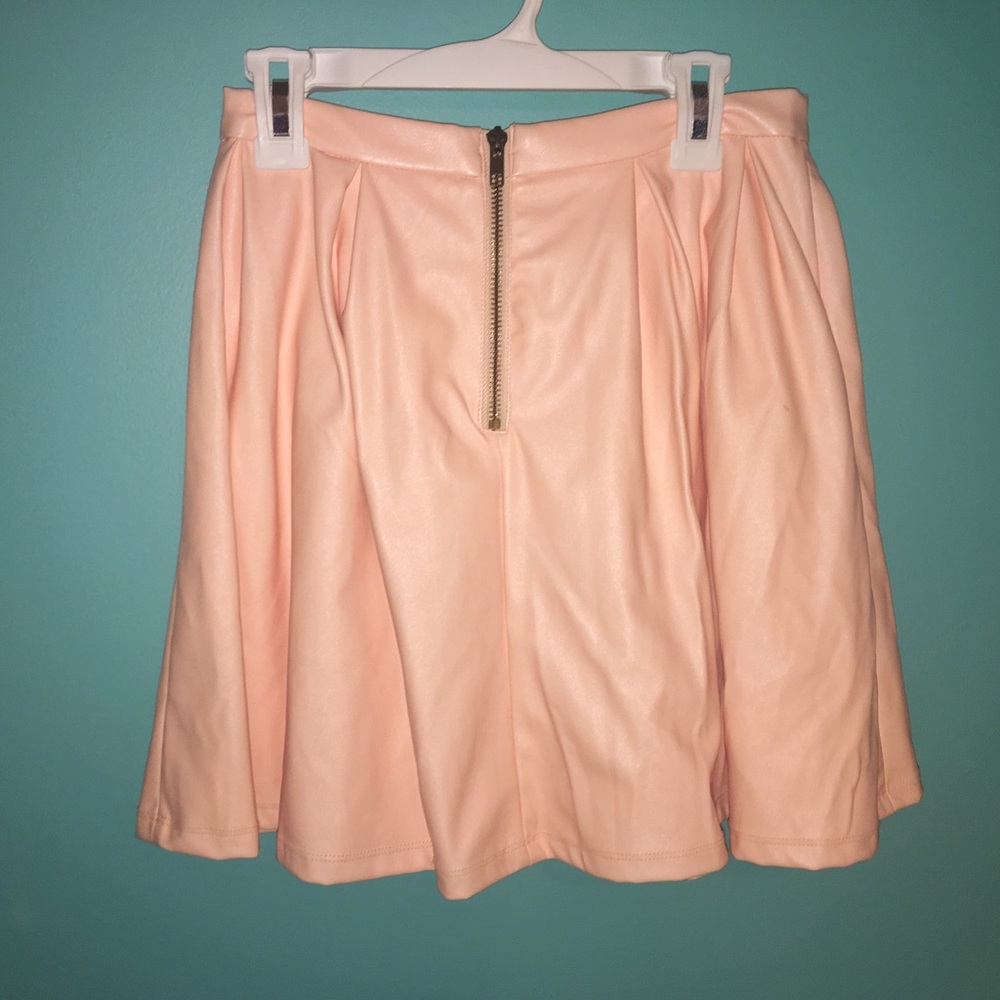 blush pink skirt