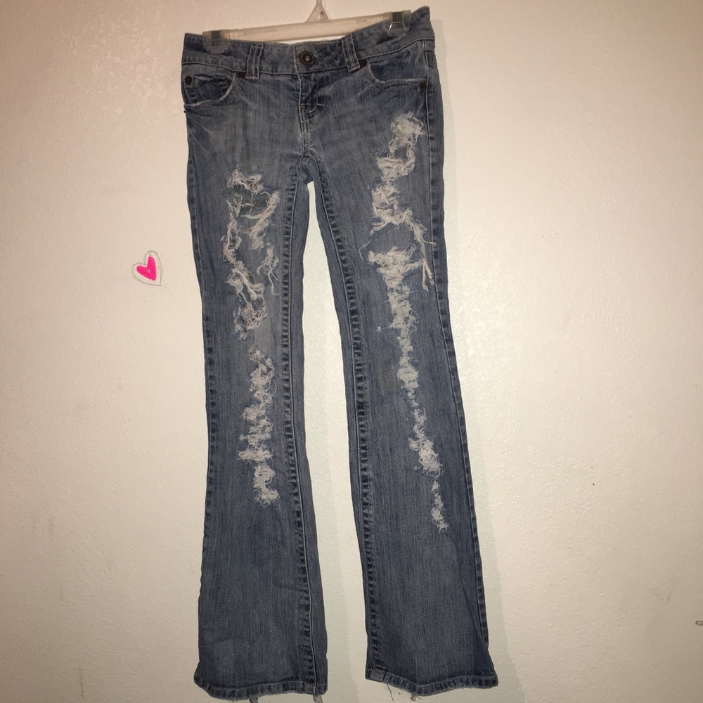 Distressed yet walking with flair Jeans