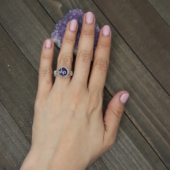 🔴SOLD🔴Love, Anger🌟Agate Sterling Silver Ring - Picture 3 of 8