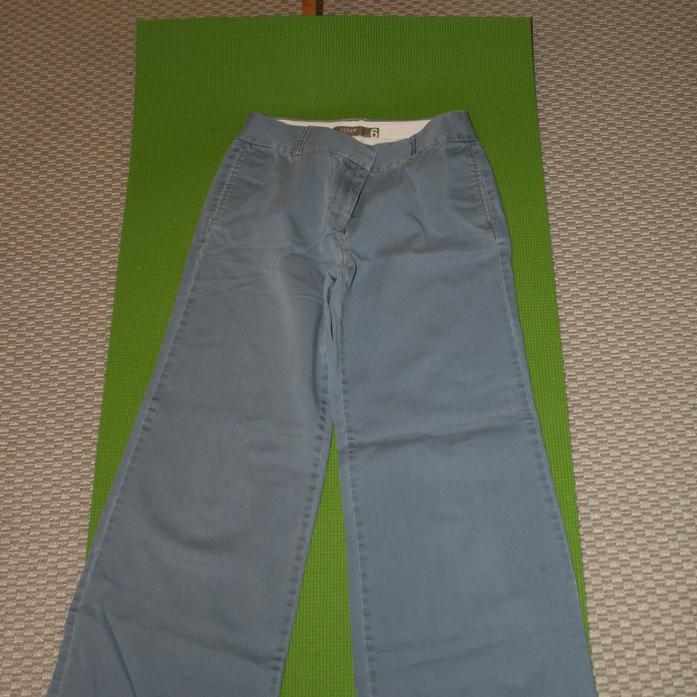 Size 6. Light Blue wide leg chino. J.Crew