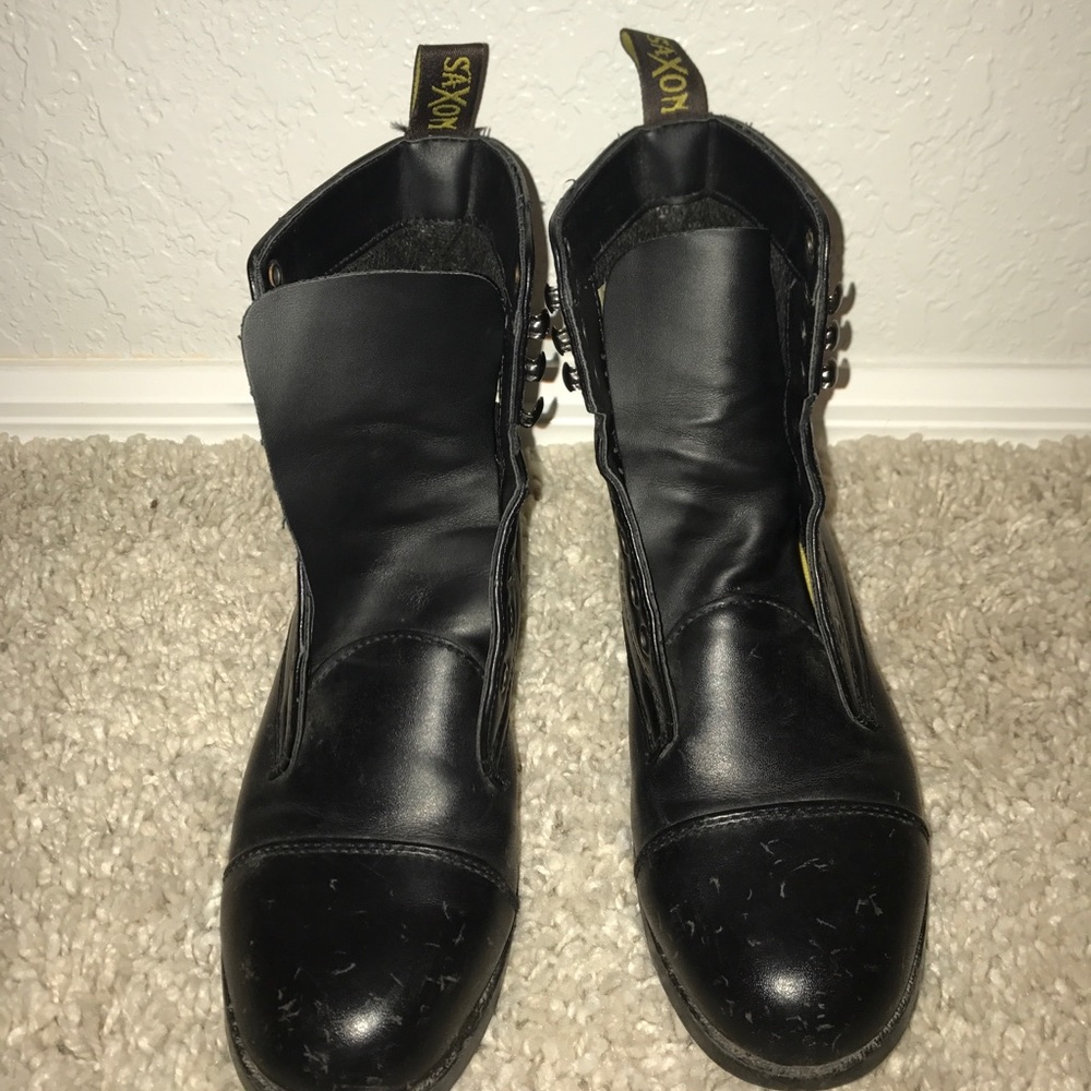 Saxon Ladies' Equileather Lace Paddock Boots.