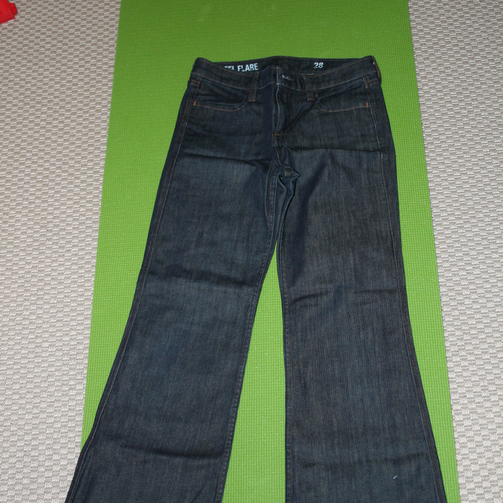 Size 28. High Heel Flare Jeans. J. Crew