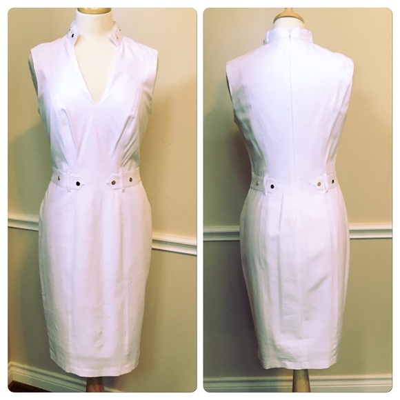 Cache Dresses & Skirts - Beautiful New White Cache Career Dress Size 10 💕