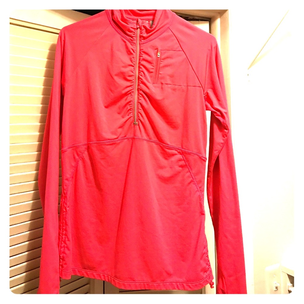 3/4 zip up spandex workout top