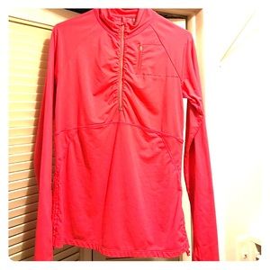 3/4 zip up spandex workout top