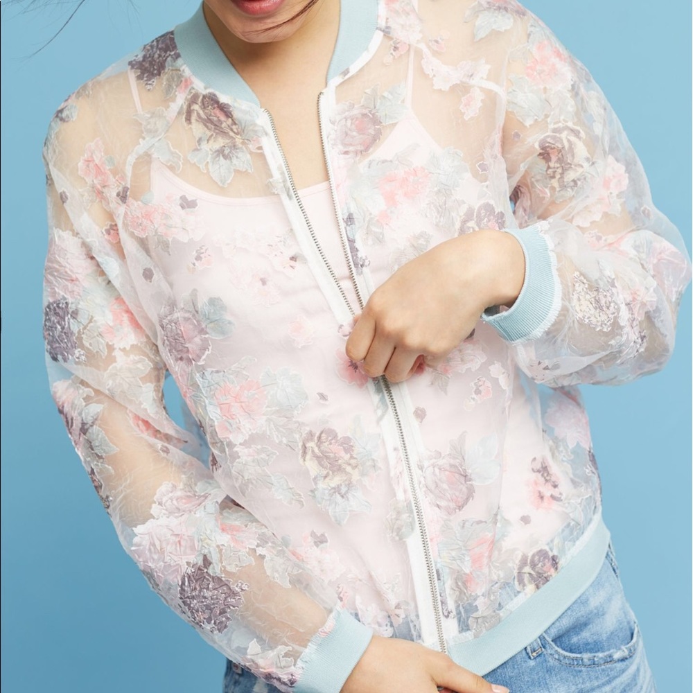 Anthropologie floral jacket