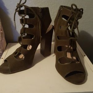 Olive green heels