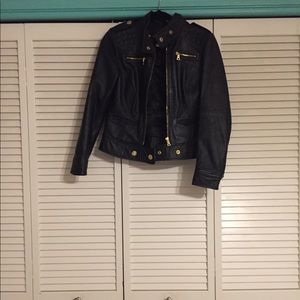 Black leather jacket