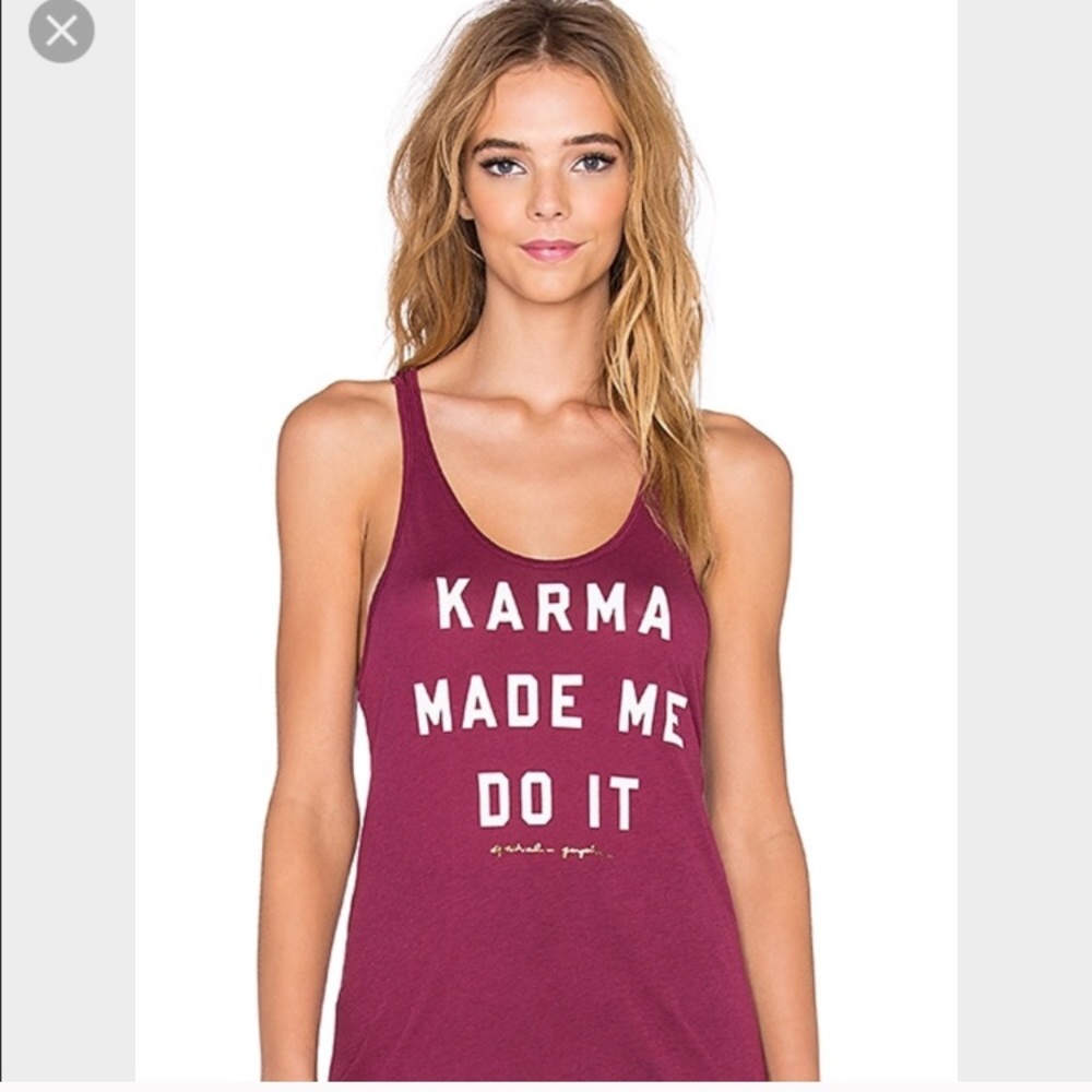 Spiritual gangster sz small karma tank light blue