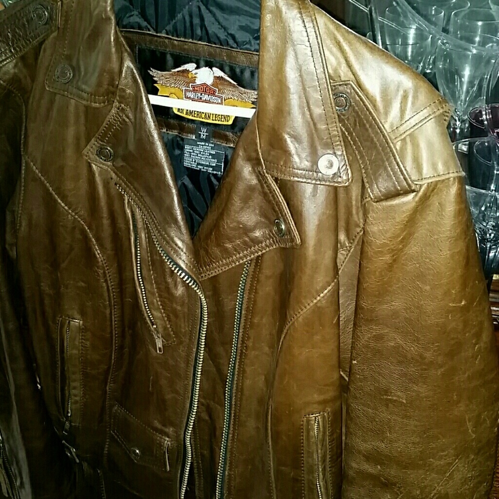 Harley Davidson Brown Leather Jacket