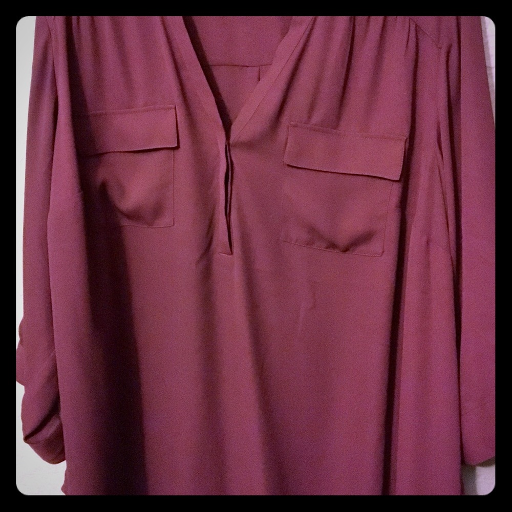 ✨WORN ONCE✨Torrid Plus Size Sheer 3/4 Blouse