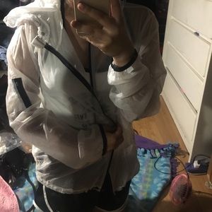 Trendy Forever 21 Transparent Windbreaker