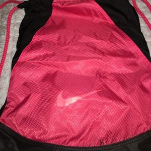 Pink Nike Draw String Bag