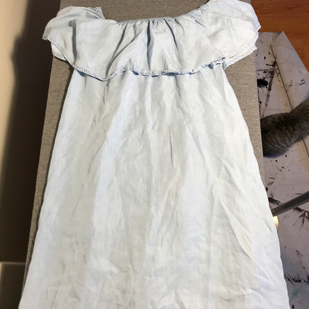 Off the shoulder denim dress