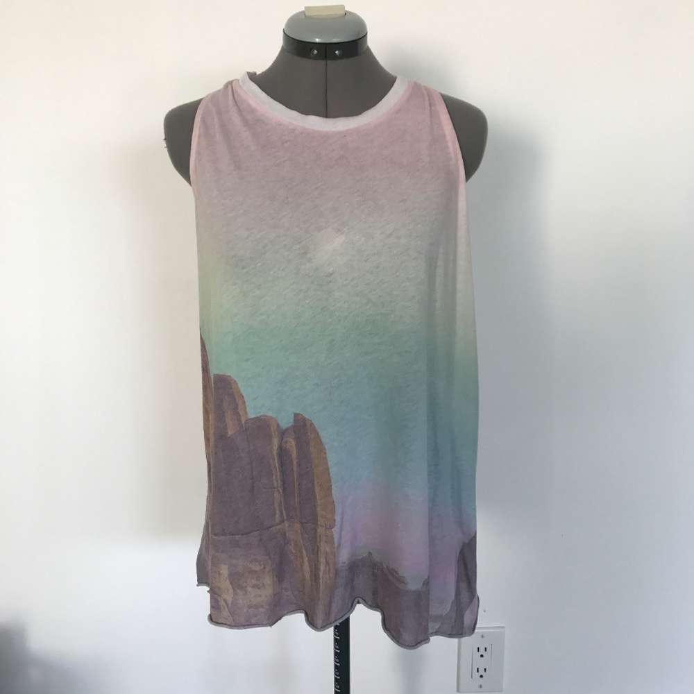 Wildfox Canyon Sunset Twist Back Tank Sz S - NWOT