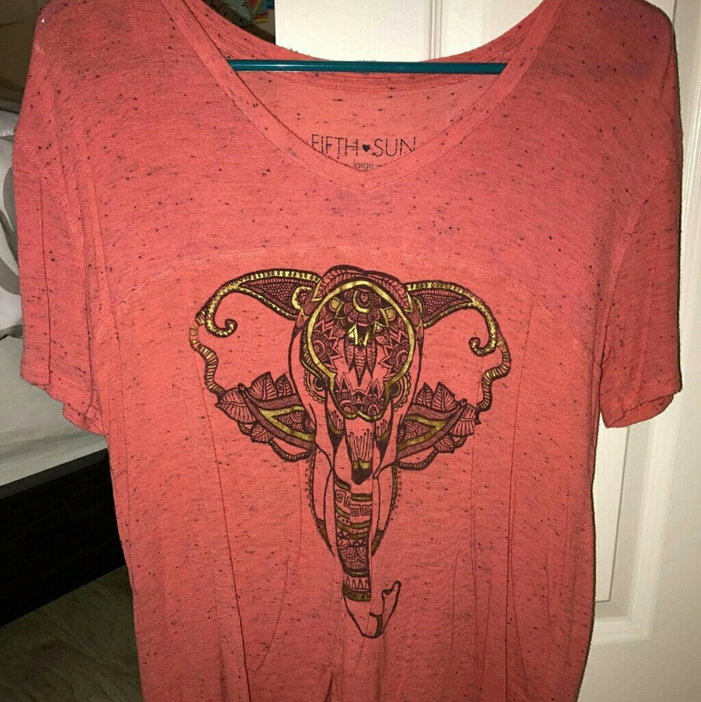 Red Hi-Lo Blouse
