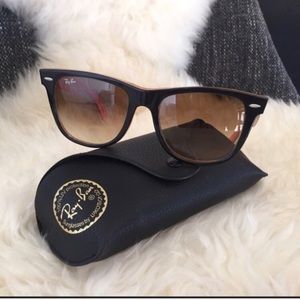 FINAL PRICE DROP RayBan Wayfarer Black w/Orange