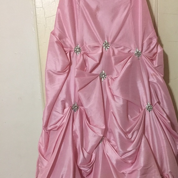 Pink tube top dress puff style - Picture 2 of 3