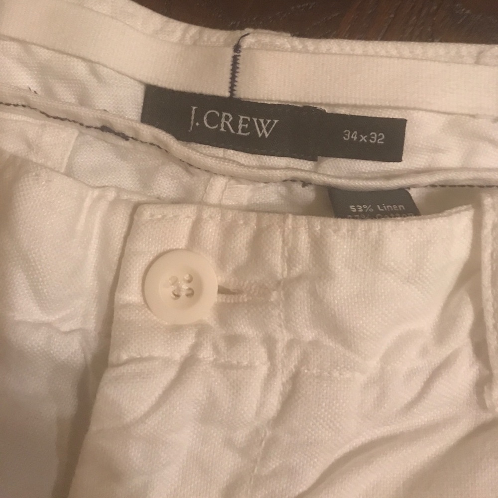 White Linen J.Crew Pants