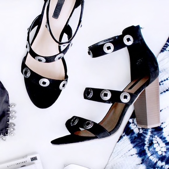 Forever 21 Shoes - Faux suede concho heels