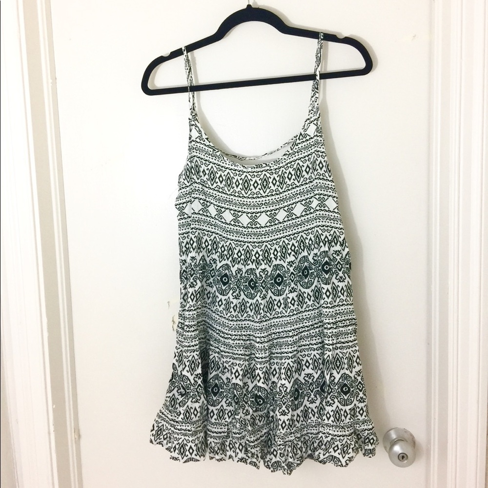 White Tank Top With Black Graphic Design