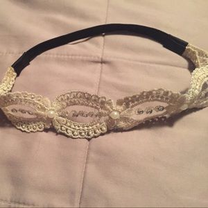Pearl and rhinestone headband