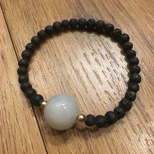 ❌SOLD❌ Lava bead + Jade bracelet