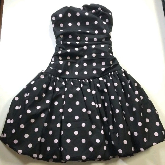 SOLD - Luella for Target Black w/ Pink Polka dots Dress - Picture 2 of 4