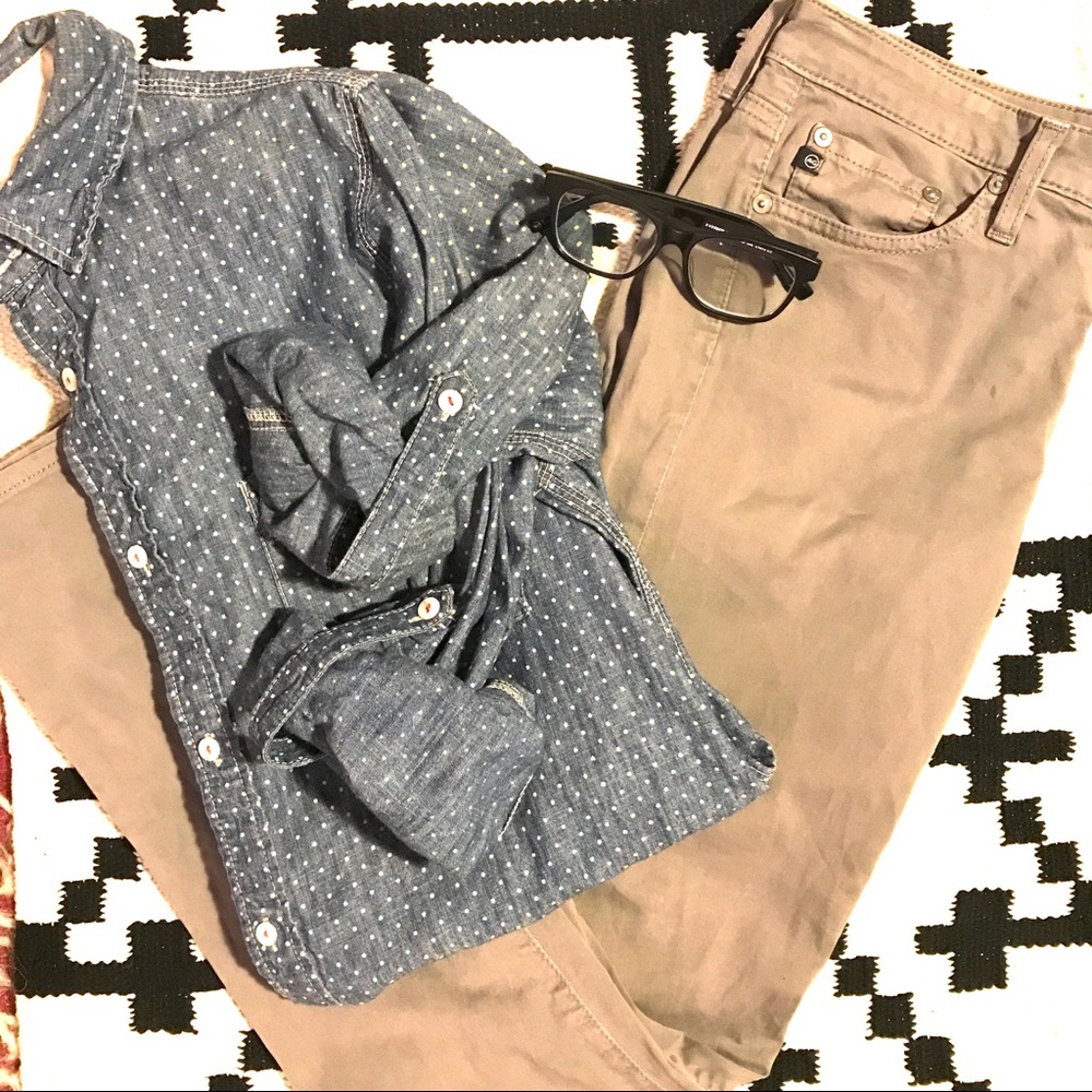 ANTHROPOLOGIE: AG Stevie Mid-Rise Grey Jeans