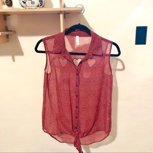 *LIKE NEW* xhilaration Sheer Cutout Tank