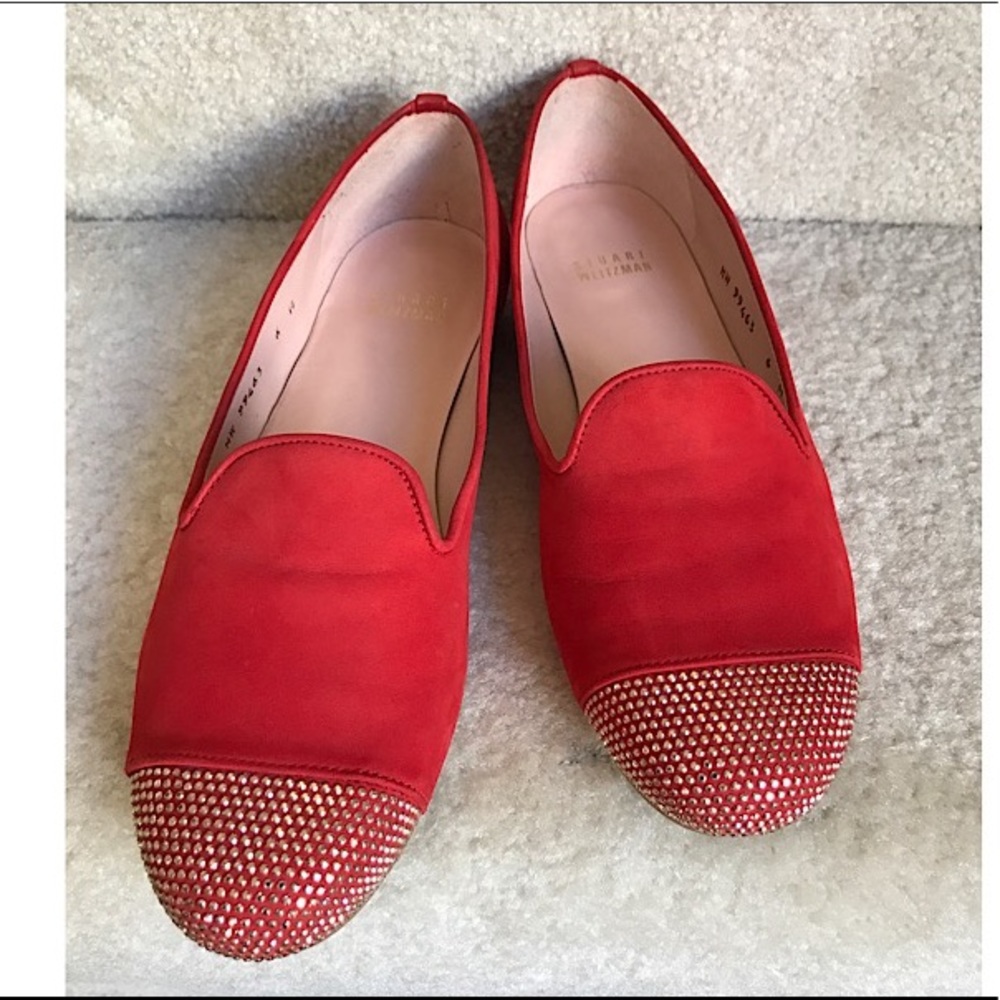 BNWT STUART WEITZMAN studded LINGO smoking loafers