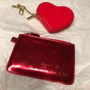 Agnes.b heart coin purse& card case