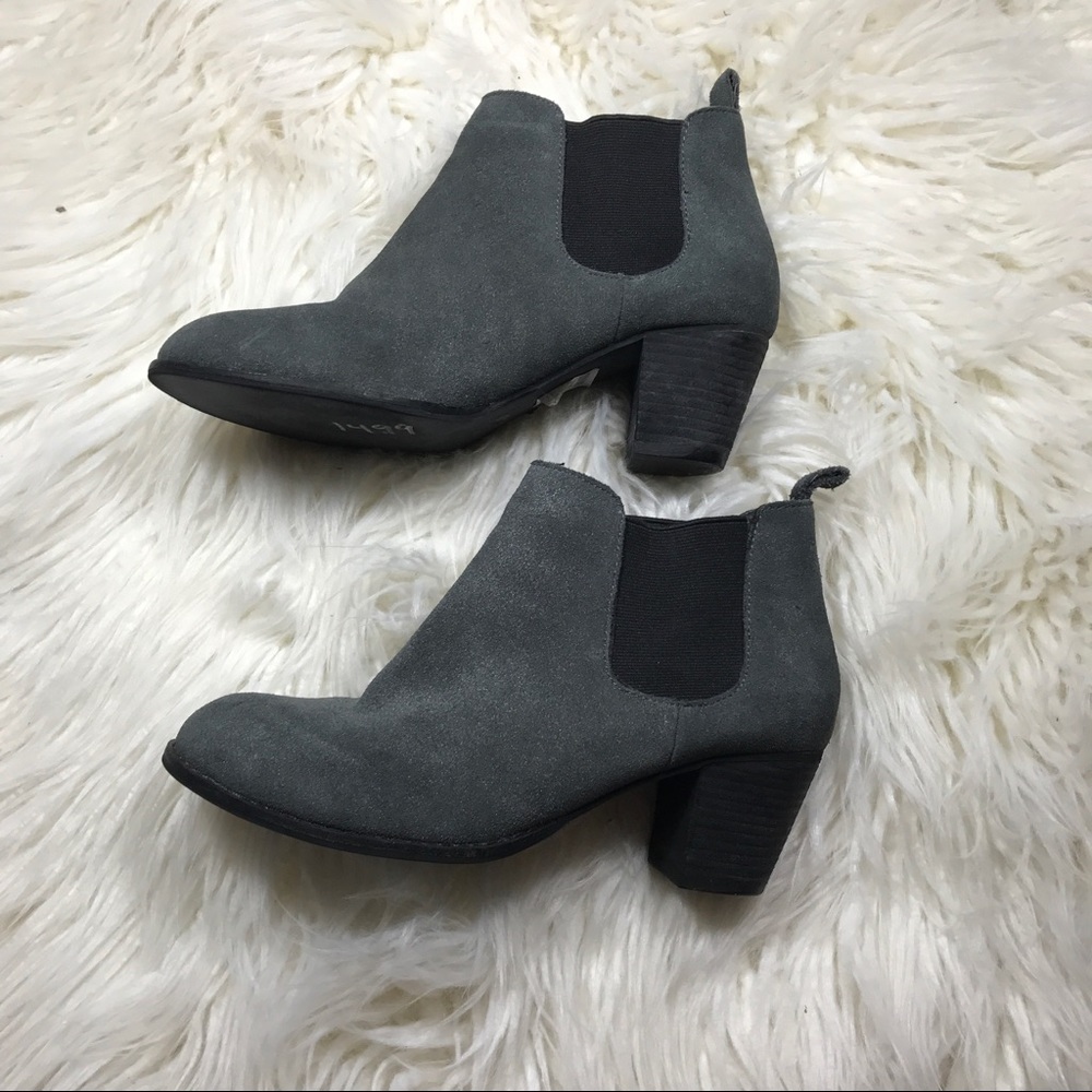 Anthro grey slip on booties
